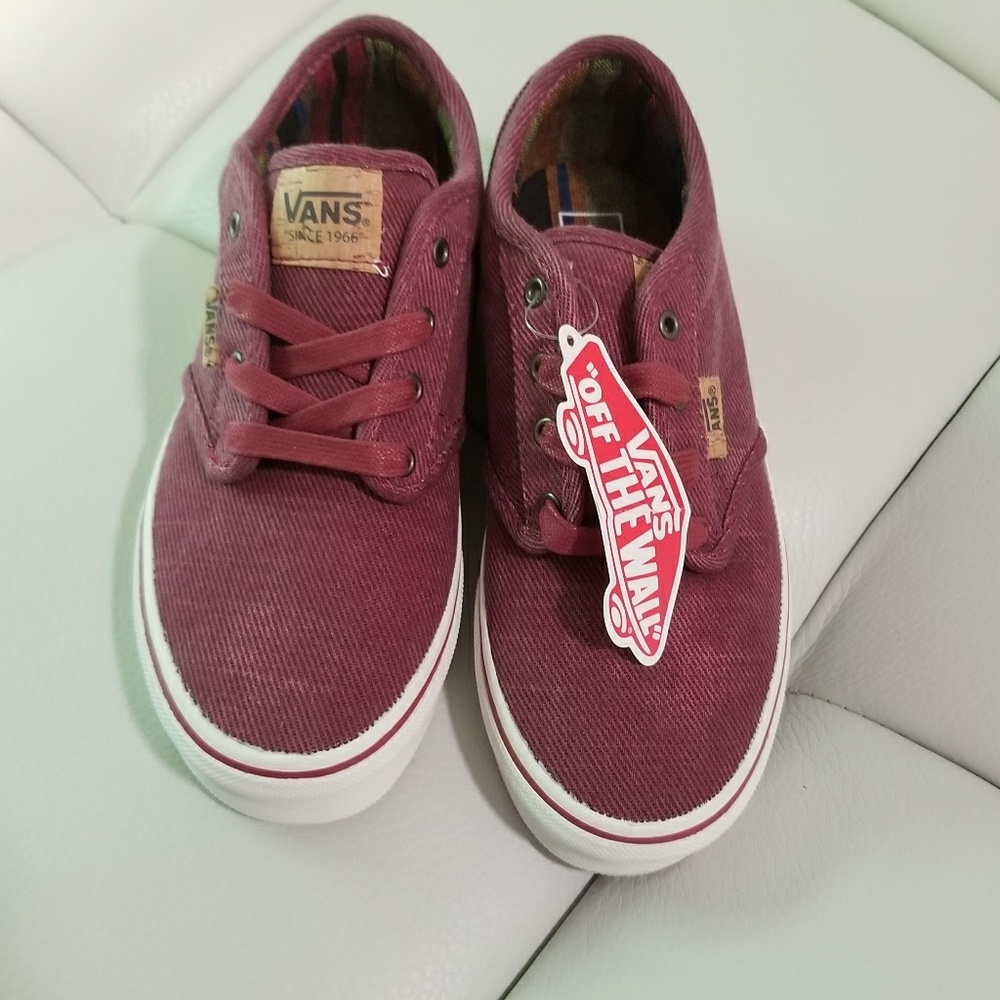 Boys Plum Vans size 3